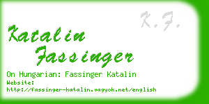 katalin fassinger business card